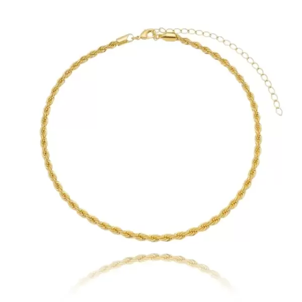 Choker Cordão Baiano Banhado a Ouro - 4mm